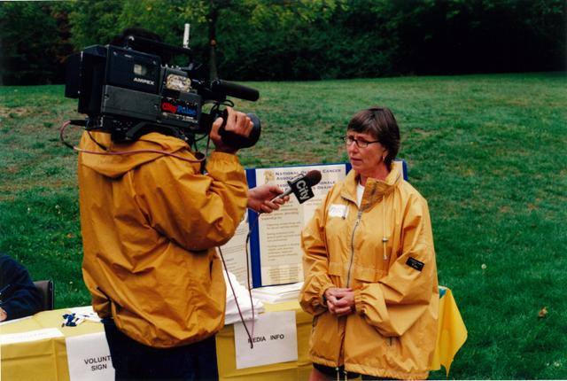 Peggy Interviewed at the first walk in 2002