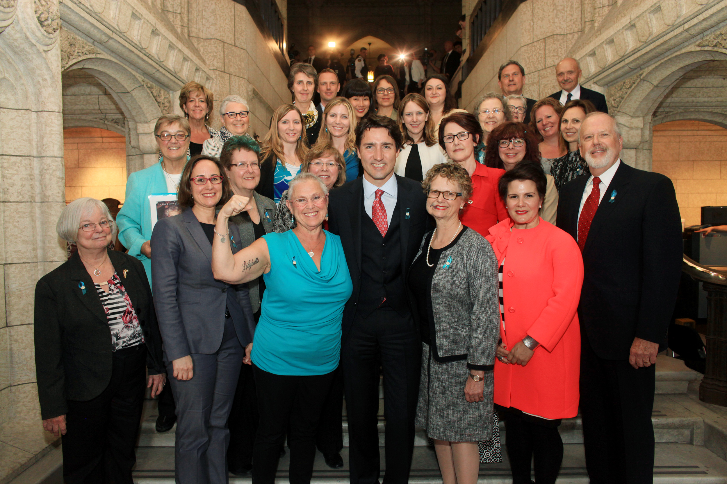 Ovarian Cancer Canada meeting with Prime Minister Justin Trudeau on Parliament Hill in Ottawa