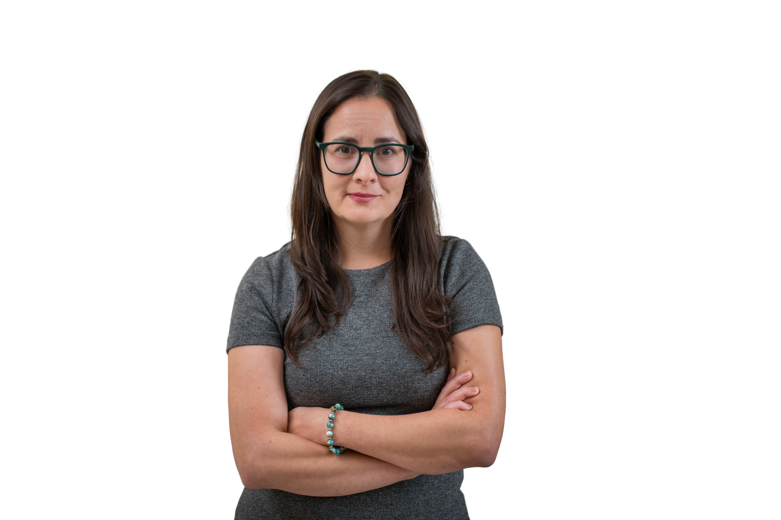 Researcher Jeanette Boudreau standing with arms crossed